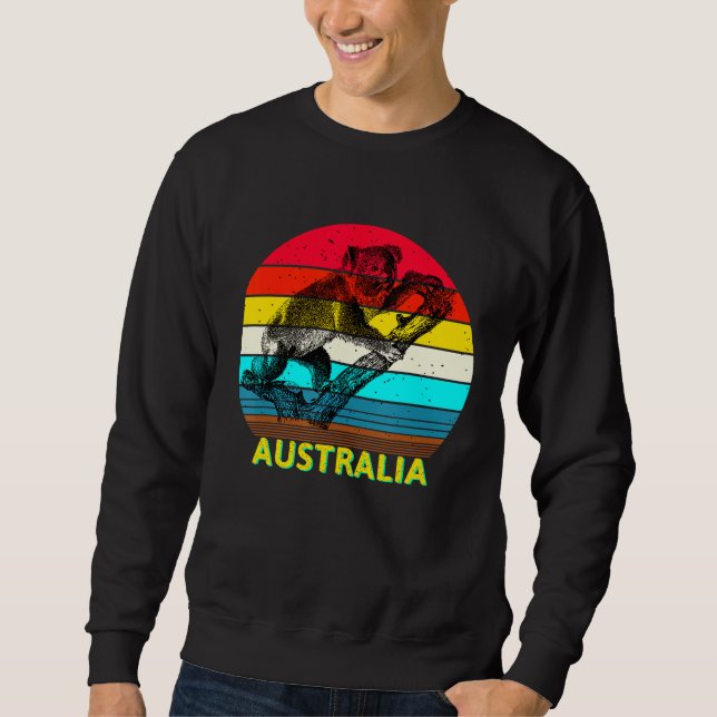 Australien Souvenir Koala Australien Lång Ärmad Tröja (Framsida)