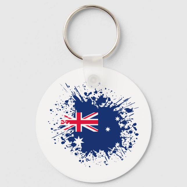 Australien Souvenir Landmark, Australiens Flagga T Nyckelring (Framsida)