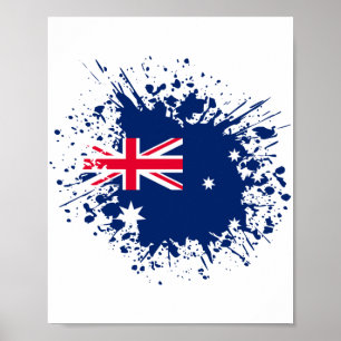Australien Souvenir Landmark, Australiens Flagga T Poster