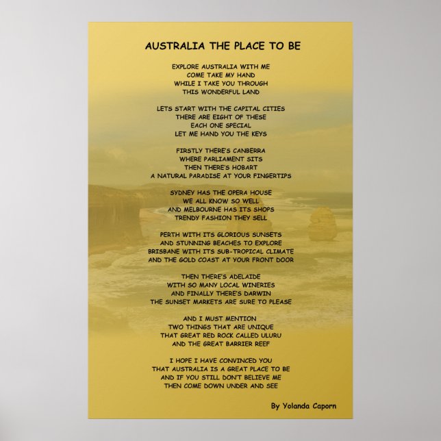 Australien Ställe som ska Poster (Framsidan)