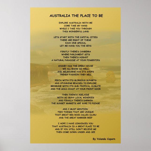 Australien Ställe som ska Poster (Framsidan)