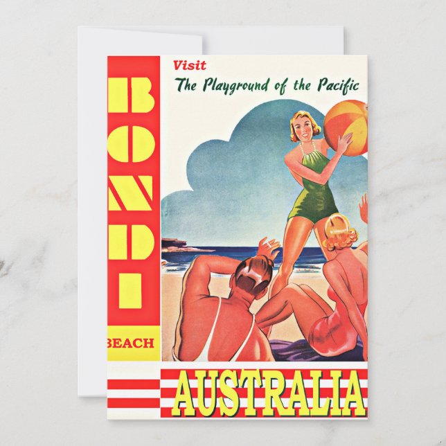 Australien - Stillahavsområdet, Bondi Beach Kort (Framsida)