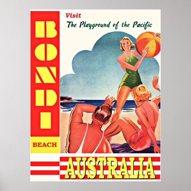 Australien - Stillahavsområdet, Bondi Beach Poster (Framsidan)