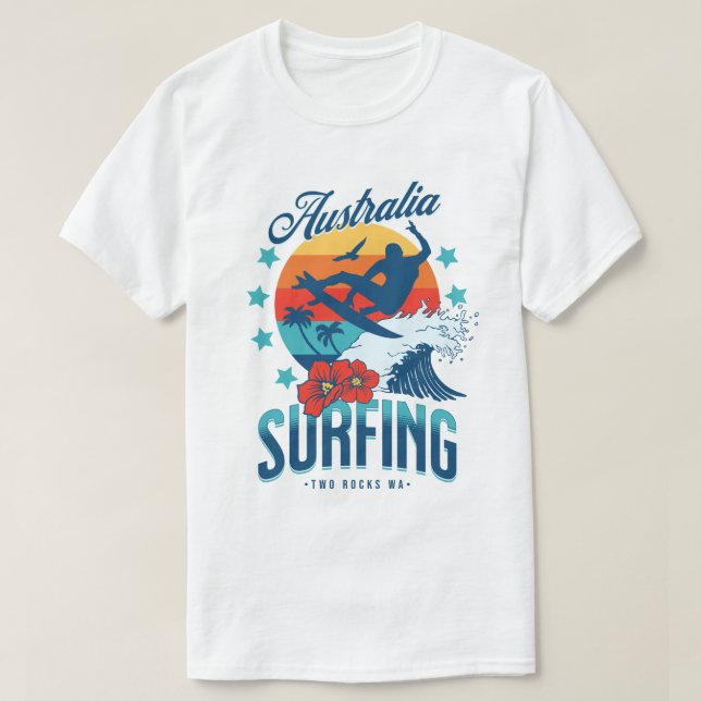 Australien Surfing Two Sten T-Shirt (Design framsida)