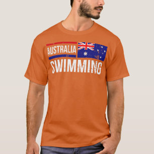 Australien Swimming Team Competitive Aussie Flagga T Shirt