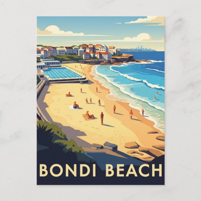 Australien Sydney Bondi Beach vykort (Framsida)