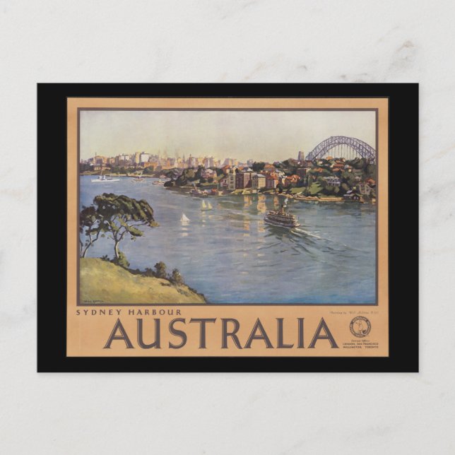 Australien Sydney Harbor Vykort (Framsida)