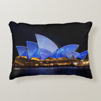 Australien Sydney Opera House på natten Prydnadskudde