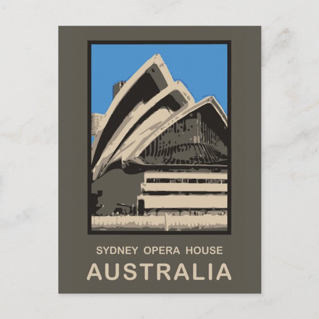 Australien Sydney Opera House Vykort (Framsida)