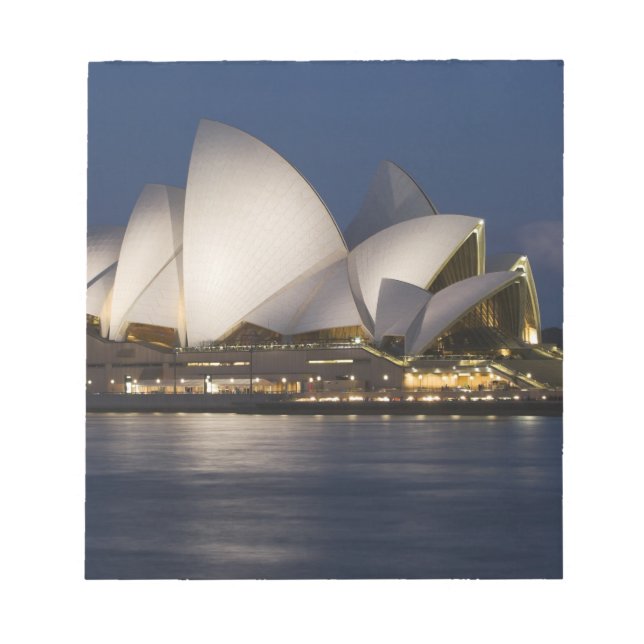 Australien, Sydney. Operahuset på natten på Anteckningsblock (Framsida)