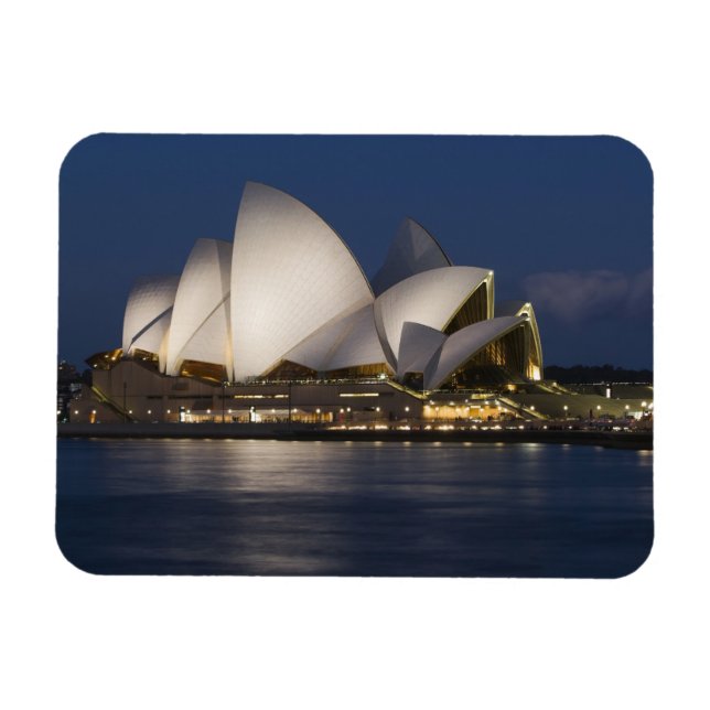 Australien, Sydney. Operahuset på natten på Magnet (Horisontell)