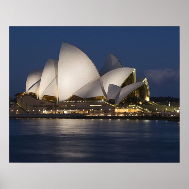 Australien, Sydney. Operahuset på natten på Poster (Framsidan)