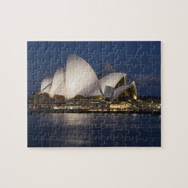 Australien, Sydney. Operahuset på natten på Pussel (Horisontell)