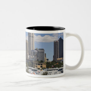 Australien, Sydney, Potts Point. Sydney skyline. Två-Tonad Mugg
