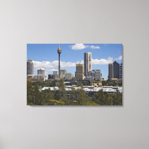 Australien, Sydney, Potts Point. Sydneys stadssilu Canvastryck