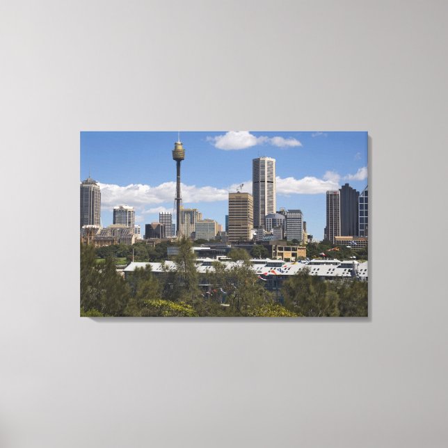 Australien, Sydney, Potts Point. Sydneys stadssilu Canvastryck (Framsida)