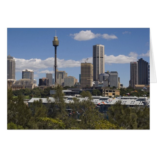 Australien, Sydney, Potts Point. Sydneys stadssilu Hälsningskort (Framsidan Horizontal)