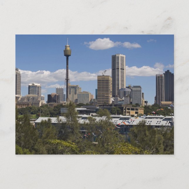 Australien, Sydney, Potts Point. Sydneys stadssilu Vykort (Framsida)