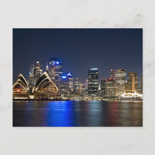 Australien, Sydney. Siluett med operahuset sett Vykort (Framsida)