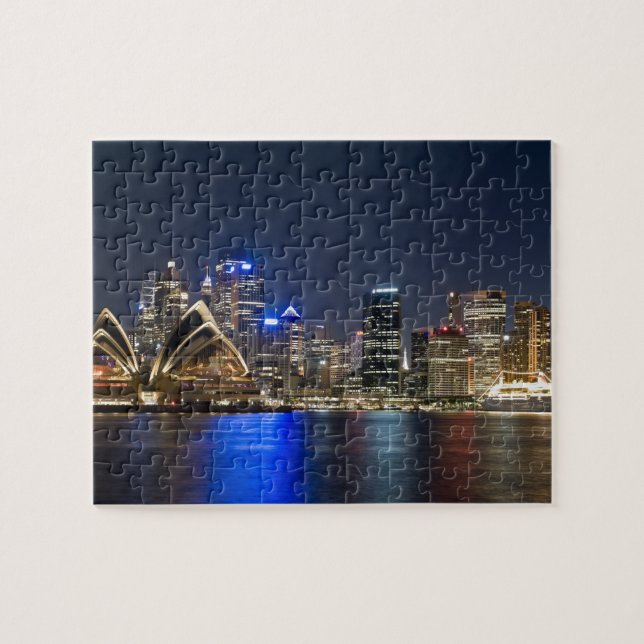 Australien, Sydney. Skyline med opera House Pussel (Horisontell)
