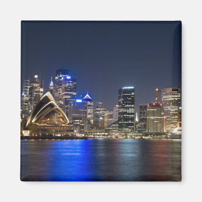 Australien, Sydney. Stadssiluett med Operahuset Magnet (Framsidan)