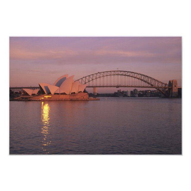 Australien, Sydney, Sydney Opera House byggd Fototryck (Framsidan)