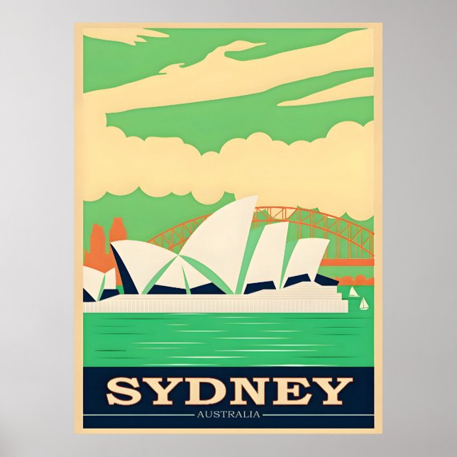 Australien Sydney Travel Poster (Framsidan)