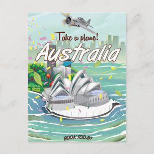 Australien Sydney vintage resor poster Vykort