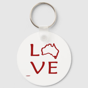 Australien T-tröja och gåvor, kärlek Australien Nyckelring