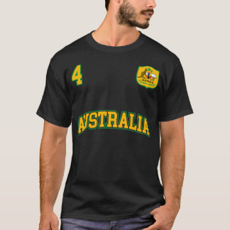 Australien Team Sports Number 4 Ocer Australian F T Shirt