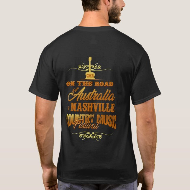 Australien till T-tröja för Nashville CMA T Shirt (Baksida)