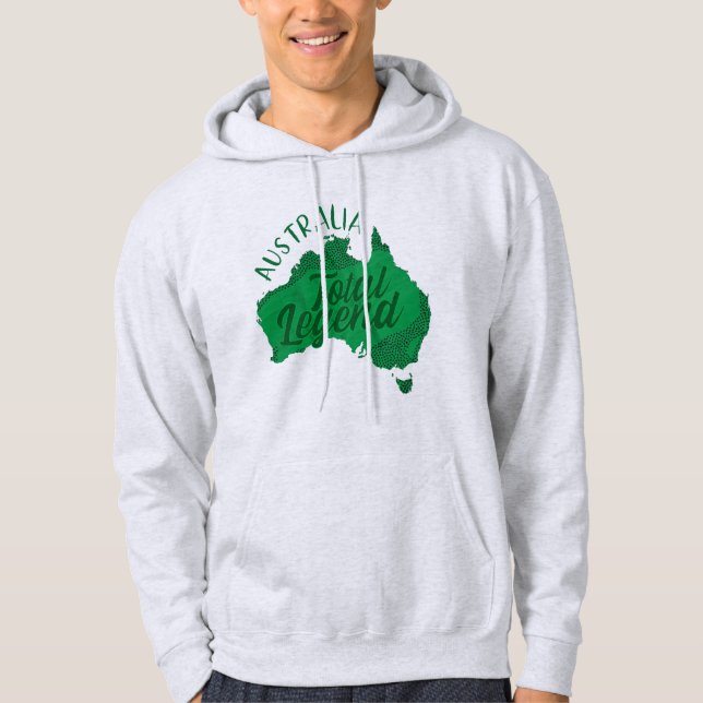 AUSTRALIEN TOTAL LEGEND GRÖNT HOODIE (Framsida)