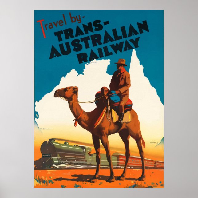 Australien - Trans Australian Railway Poster (Framsidan)
