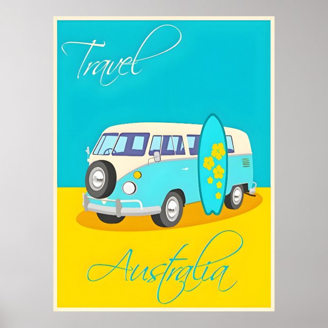 Australien Travel Poster (Framsidan)