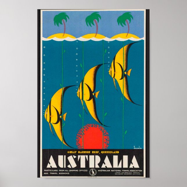 Australien Travel Poster (Framsidan)