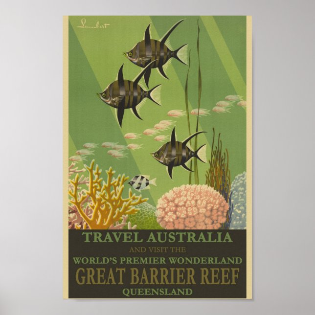 Australien Travel Poster (Framsidan)