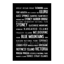 Australien - typografisk poster
