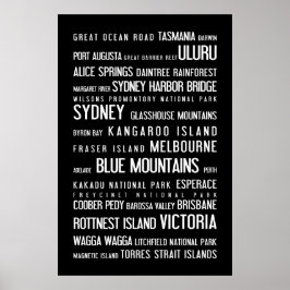 Australien - typografisk poster