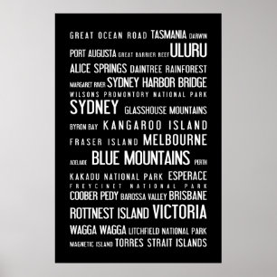 Australien - typografisk poster