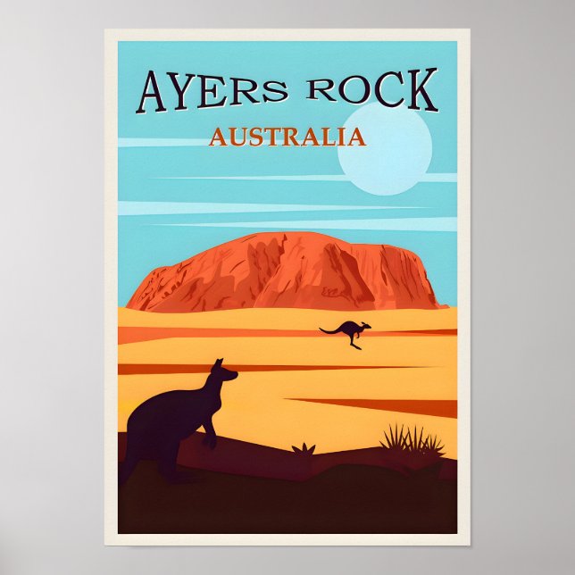 Australien Ulura Travel Poster (Framsidan)