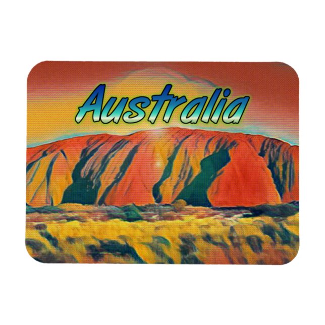 Australien Uluru Ayers Sten surreal Magnet (Horisontell)