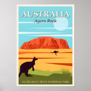 Australien Uluru-Kata Travel Poster