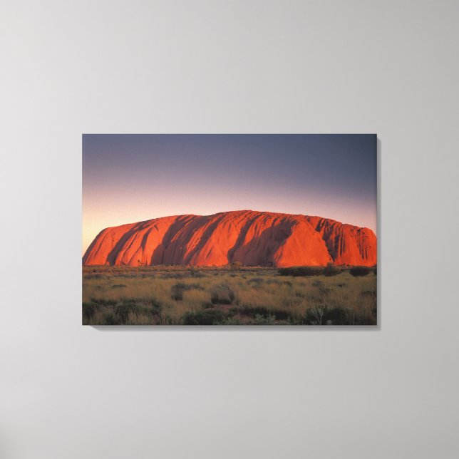 Australien, Uluru nationalpark. Uluru eller Canvastryck (Framsida)