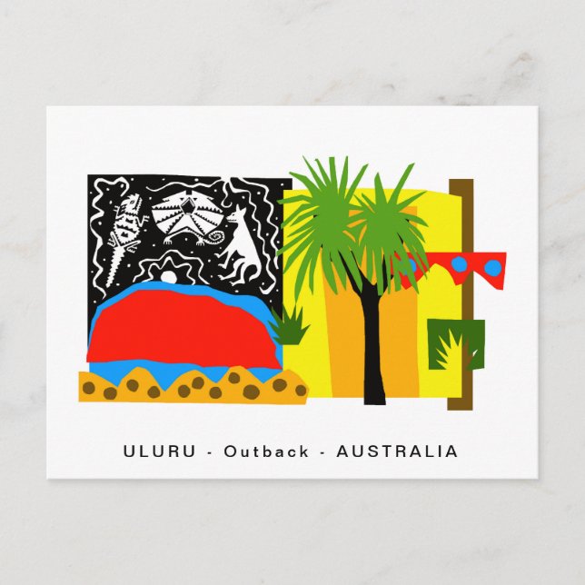 Australien - ULURU - Outback - öken Vykort (Framsida)