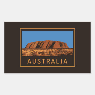 Australien Uluru Rektangulärt Klistermärke