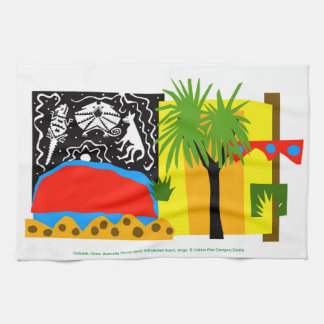 Australien - ULURU - Utfall - öken - Kökshandduk