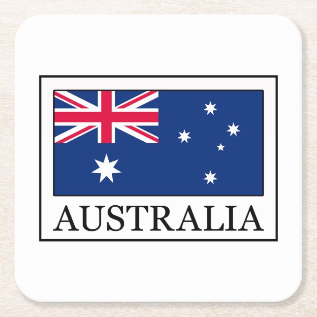 Australien Underlägg Papper Kvadrat (Framsidan)