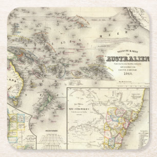 Australien Underlägg Papper Kvadrat