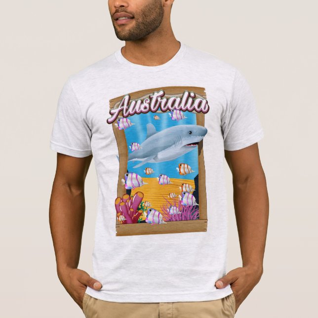 Australien Underwater sharms reseaffisch Tee (Framsida)