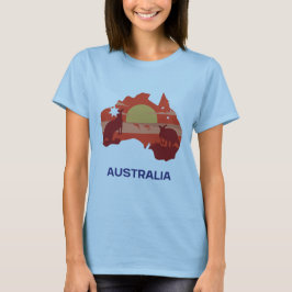 Australien, vacker kontinent t shirt